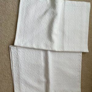 2 Martha Stewart White Pillow Shams